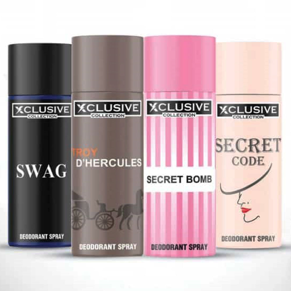 Pack of 6 - Xclusive Multi-color Body Spray Deodorant For Unisex - 200 ml (Each)