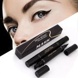 Miss Rose 2 in 1 Eyeliner Pen with Wing Stamp, Waterproof Liquid Eyeliner Pencil Pen