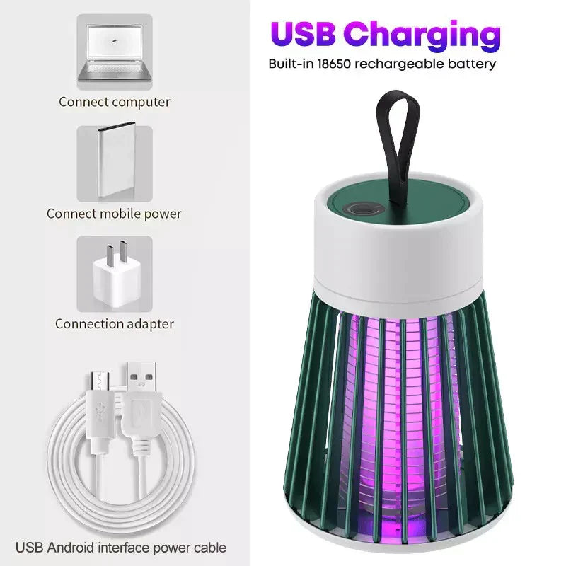 Electric LED UV Mosquito Killer Lamp, Portable Mini Mosquito Insect Killer