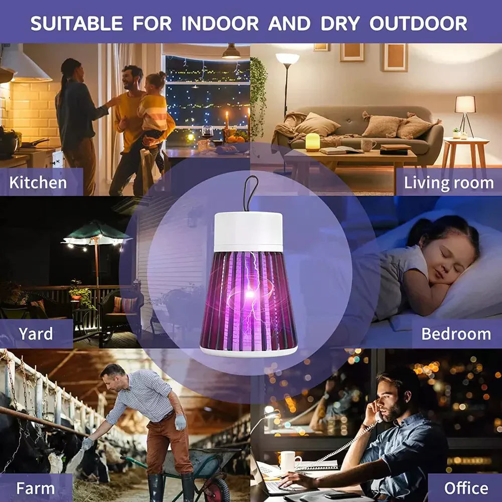 Electric LED UV Mosquito Killer Lamp, Portable Mini Mosquito Insect Killer