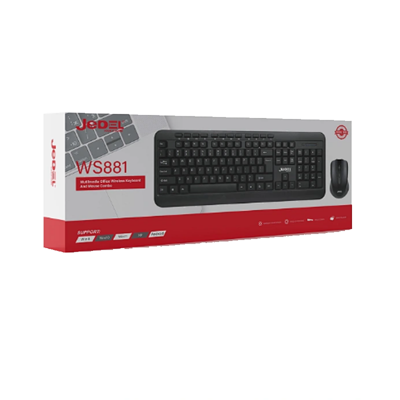 JEDEL WS881 Wireless Keyboard & Mouse Combo