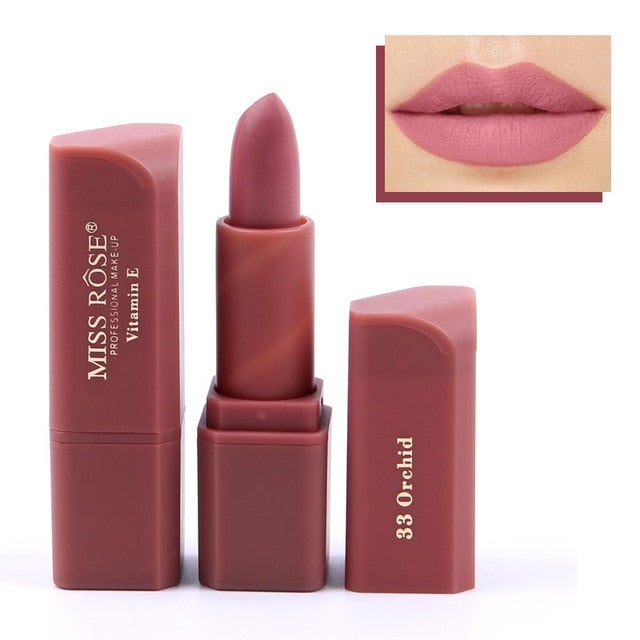 Set of 8 - Miss Rose Fashion Vitamin E Lipstick