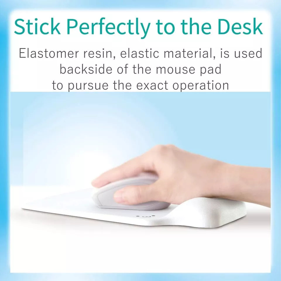 Memory Gel Mouse Pad with Wrist Support- Ergonomic Gel Silicone- Non-Slip rubberized Base