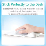 Memory Gel Mouse Pad with Wrist Support- Ergonomic Gel Silicone- Non-Slip rubberized Base